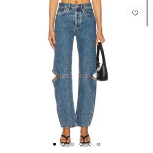 Women's Straight Leg Jeans in Denim Blue